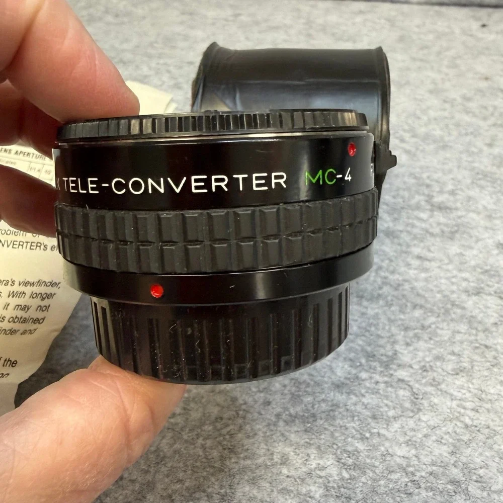 Wolfpro 2X Tele-Converter MC-4 for Pentax P/K Mount Lens Japan with Case‎